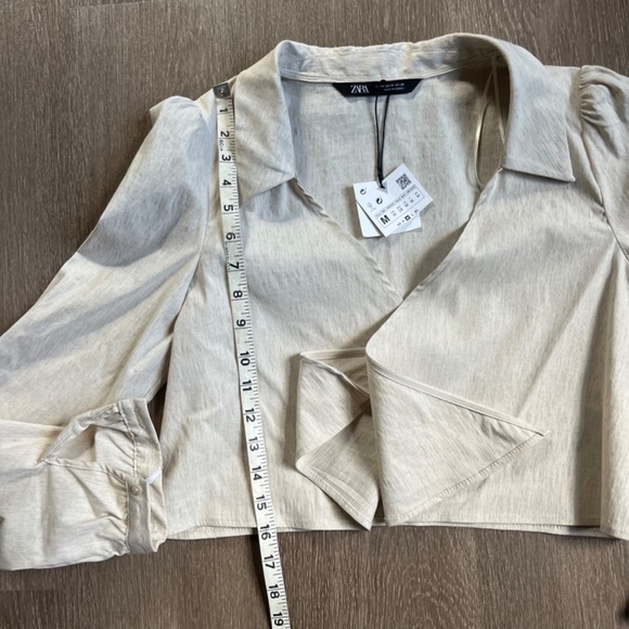Zara cropped shirt with bow - Picture 2 of 11